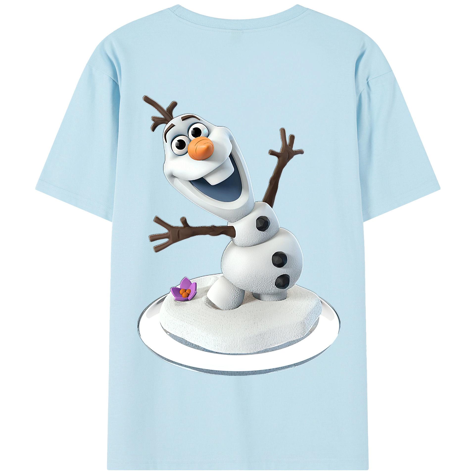 （画像用） アナと雪の女王 アンナ エルサ Frozen Anna Elsa 綿100％半袖Tシャツ（背面プリント）